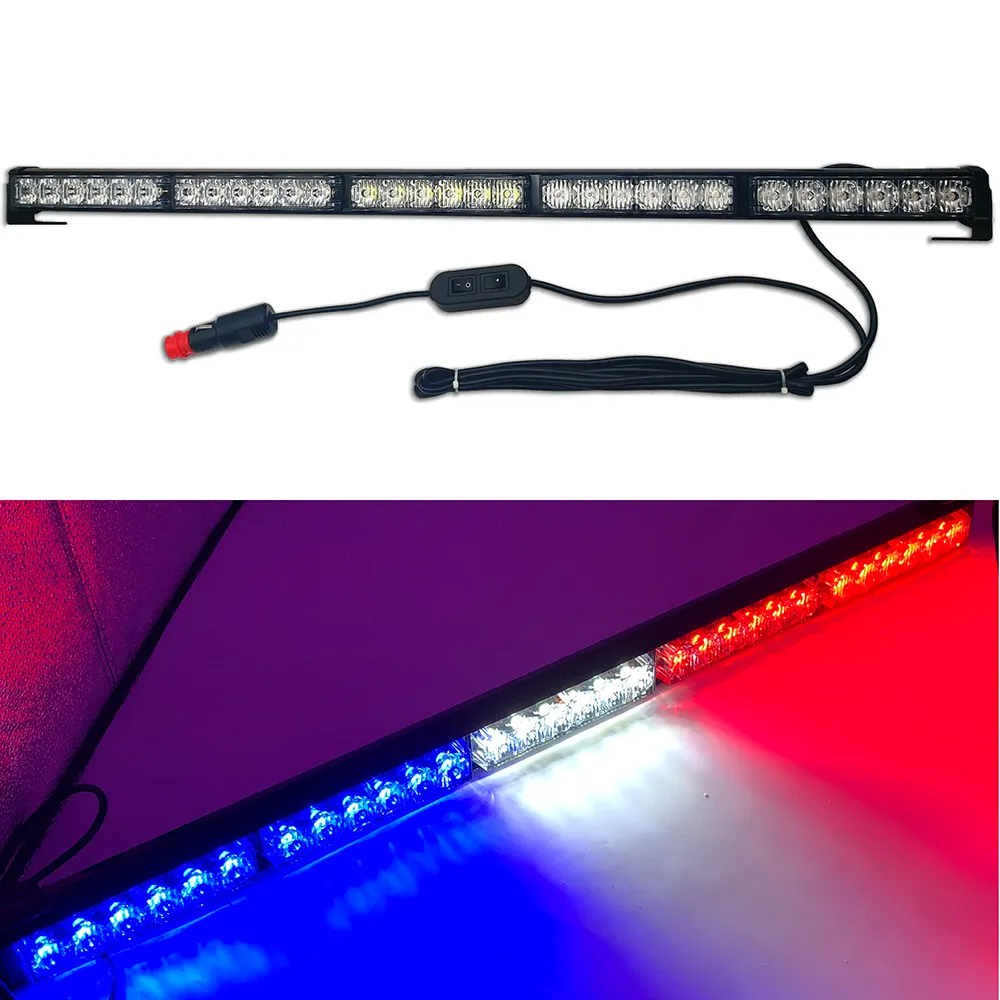 RAYCH 12v Led yanıp sönen ışık çubuğu araba tepe ikaz lambası kırmızı/mavi acil Strobe sis lambası Autos Led sürüş ışık