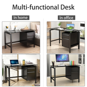Home School Student Teacher Office Writing Table and <strong>Computer</strong> <strong>Desk</strong> Small Modern Office Staff CEO <strong>Desk</strong> with Drawers - Product Image 6