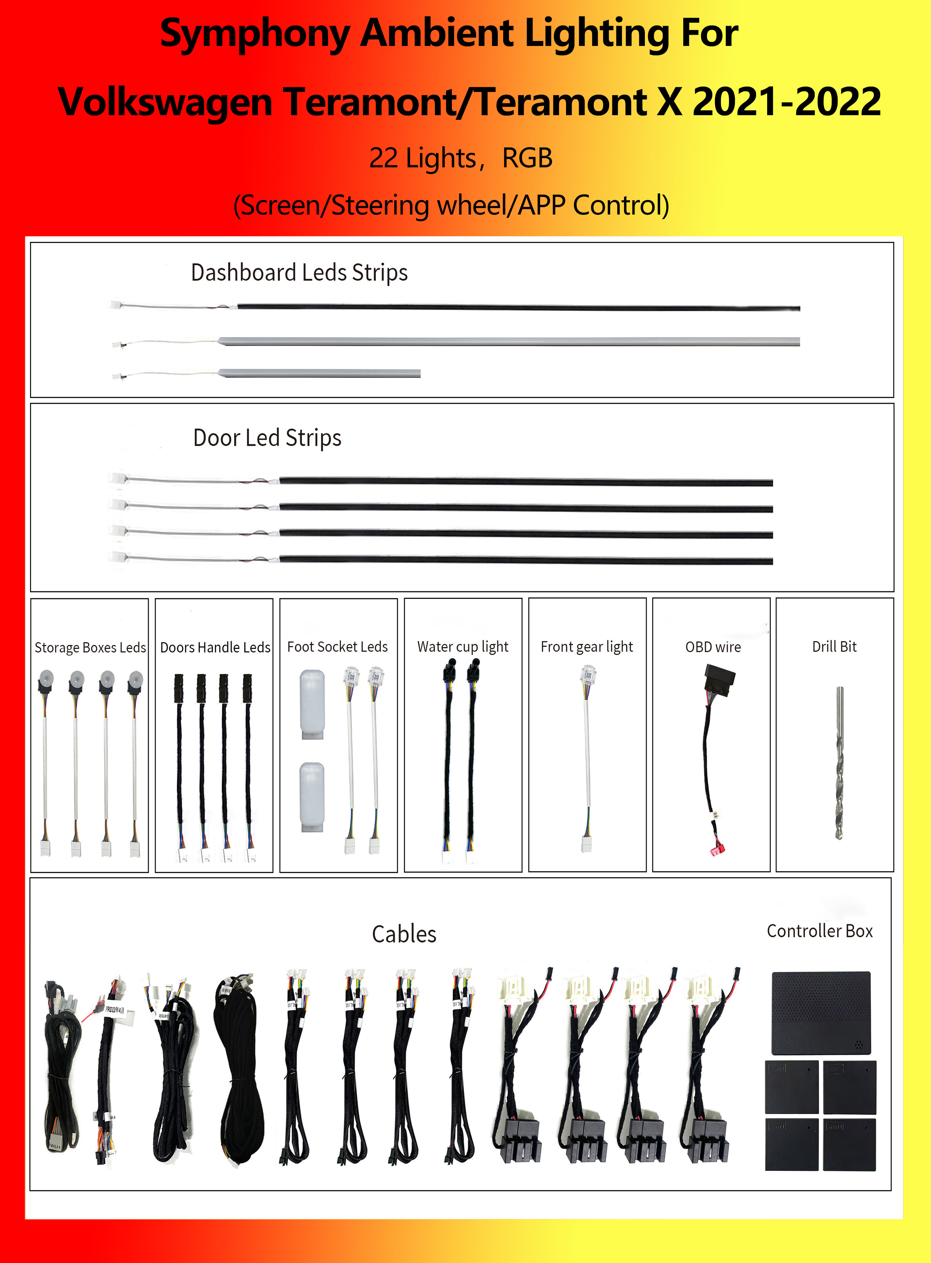 Volkswagen Teramont/Teramont X RGB 22 Luces