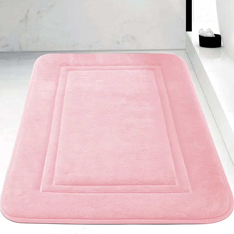 Neues Design Einfarbiger wasser absorbieren der Bad matte Rutsch fester Bad teppich