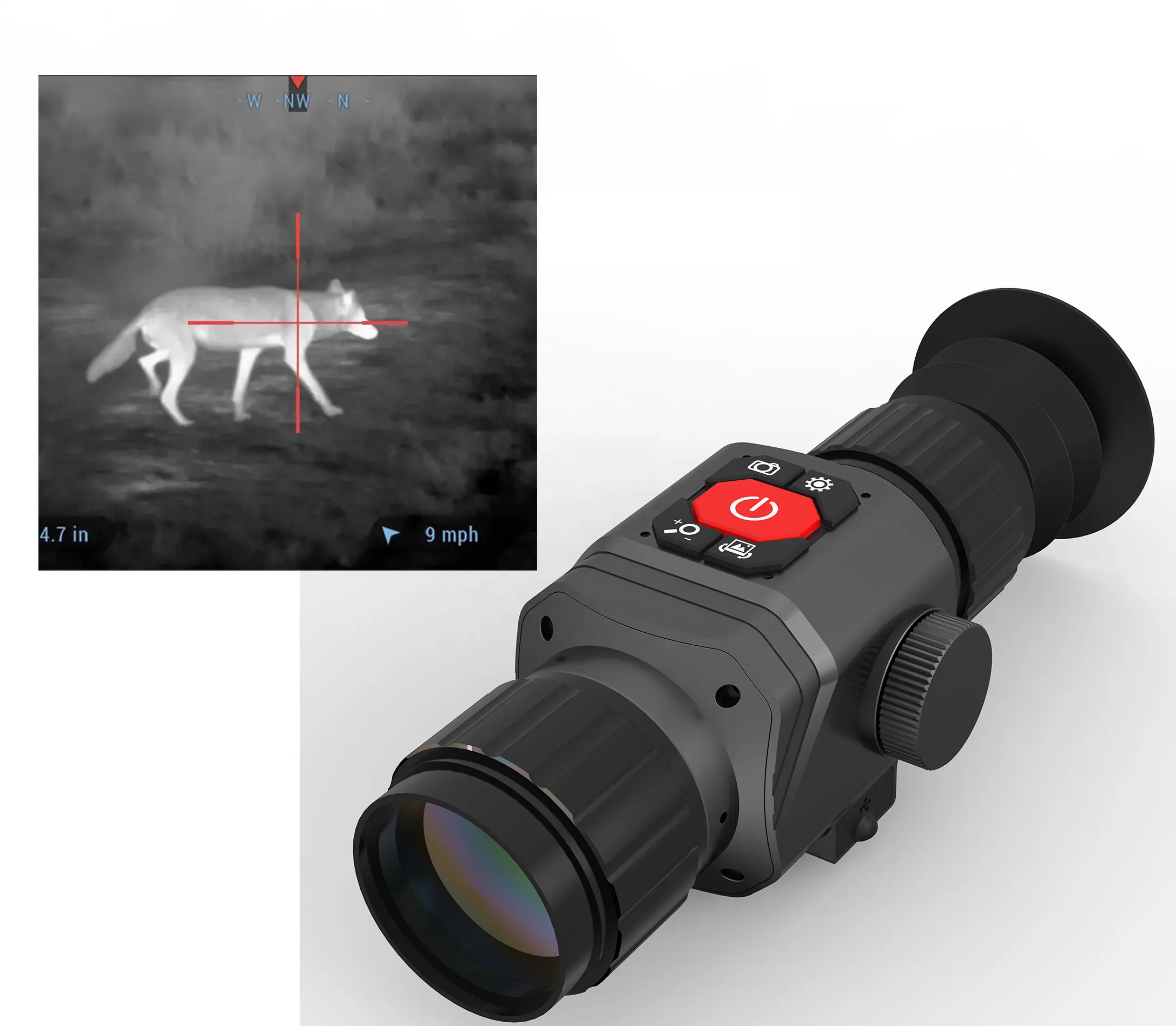 Long Battery Life IP66 Hunting Thermal Imaging Scoop Telescopic Sight