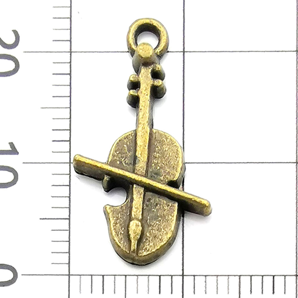 1 violon bleu antique - 1,1g - 13*22mm - 5005