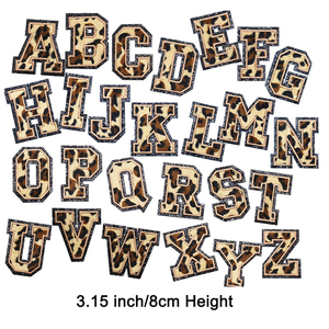 多项选择刺绣雪尼尔字母补丁，刺绣数字上的铁刻字字母 - Product Image 6