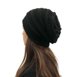 Custom Brand Winter Thick Warm Wool Chunky Knit Slouchy <strong>Toque</strong> for Women Dot Bows Camouflage Hair Cap Beanie Hat Beach Business