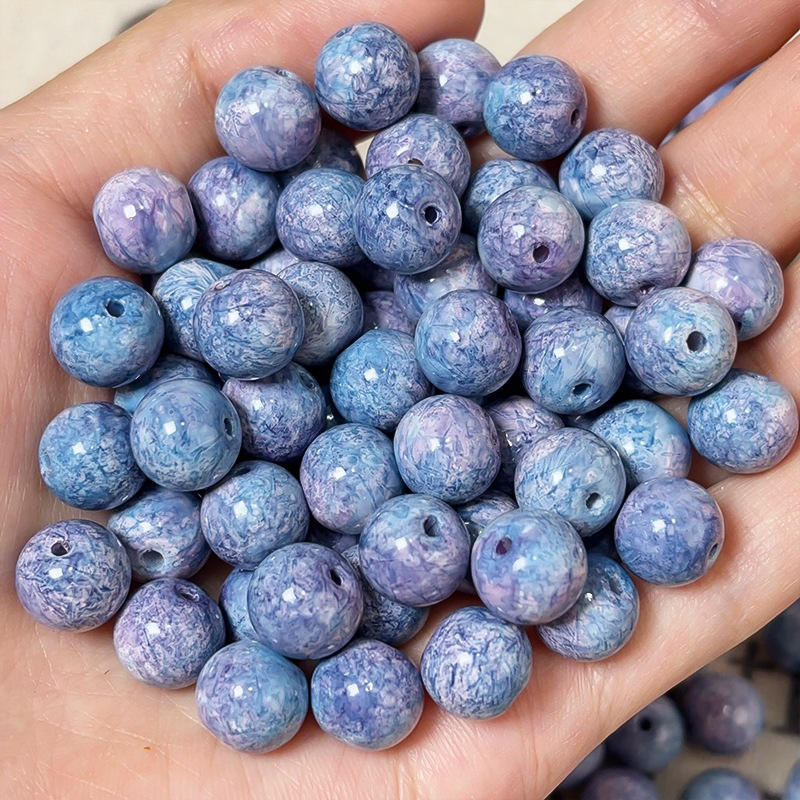 ลูกปัดภาพวาดสีน้ำมัน YS-สวนสีม่วง-38