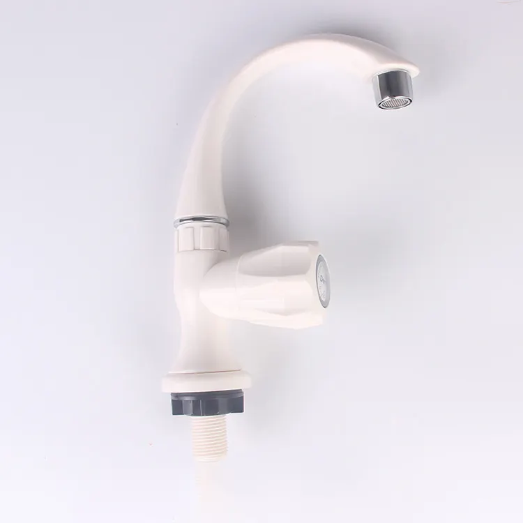 Mélangeur d'eau chaude et froide PVC Durable robinet d'évier de cuisine robinet de cuisine à poignée unique PP PVC ABS