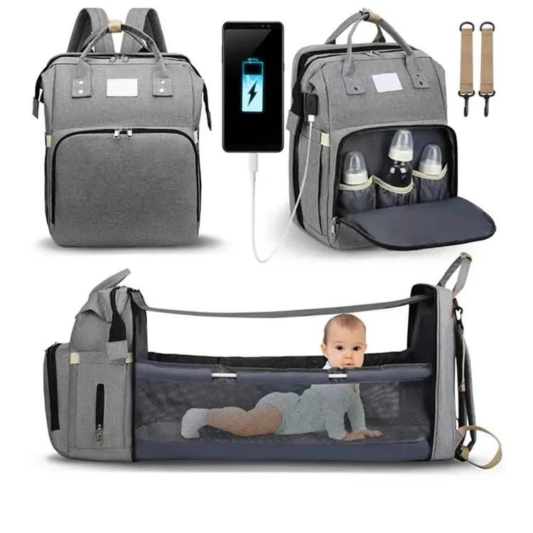 funktionelle tragbare wasserdichte faltbare nasse tote-wickel tasche für mama mutter baby wickeltasche rucksack mit wickelstation