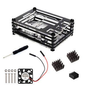 9 <strong>Layers</strong> Acrylic Box <strong>Raspberry</strong> <strong>Pi</strong> 3B+ Case with Cooling Fan Case For <strong>Raspberry</strong> <strong>Pi</strong> <strong>3</strong> Model B - Product Image 1
