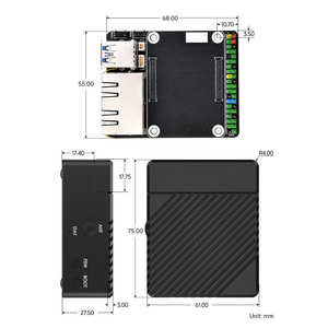 Mini Kit Mini-Computer con scheda Base Ethernet Dual Gigabit progettato per il modulo di calcolo Raspberry Pi 5 (non incluso) per tutti i CM5 - Product Image 6