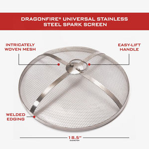 Heavy Metal Firepit Lid Duty <strong>Round</strong> Fire Pit Screen With Mesh Screen and Handle for Outdoor <strong>Patio</strong> Backyard - Product Image 2