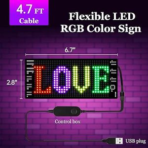 Kit de pantalla de visualización flexible, pantalla de publicidad electrónica portátil, palabras brillantes, LED para mensaje de coche - Product Image 3