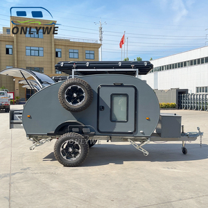 ONLYWE定制小型陆上露营车拖车迷你泪珠拖车露营车小型泪珠野营房车旅行拖车待售 - Product Image 1