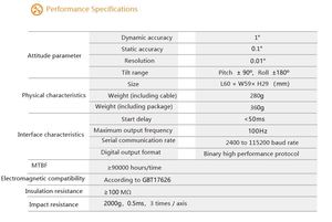 BWSENSING Dynamischer Neigung sensor BW-VG200 Dual-Axis Digital mit 0,5-Grad-Genauigkeit RS485/RS232/TTL-Neigung winkel ausgang - Product Image 4