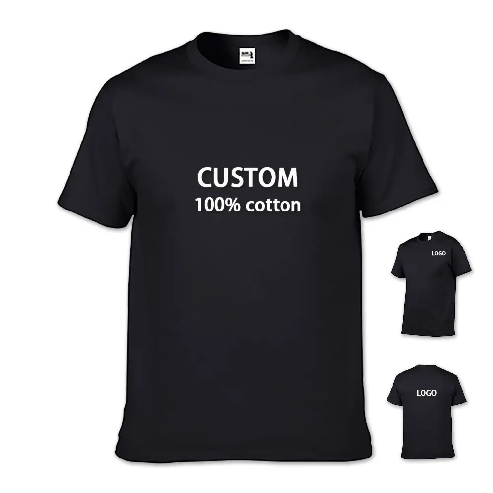 Camiseta suave de algodón pesado de 210GSM, camiseta bordada con serigrafía personalizada, camisetas gráficas unisex para hombres, camiseta al por mayor para hombres