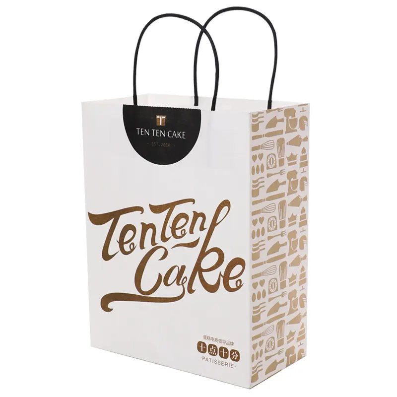 Cheap Custom Design Fast Food Paper Bags With Logo Printed