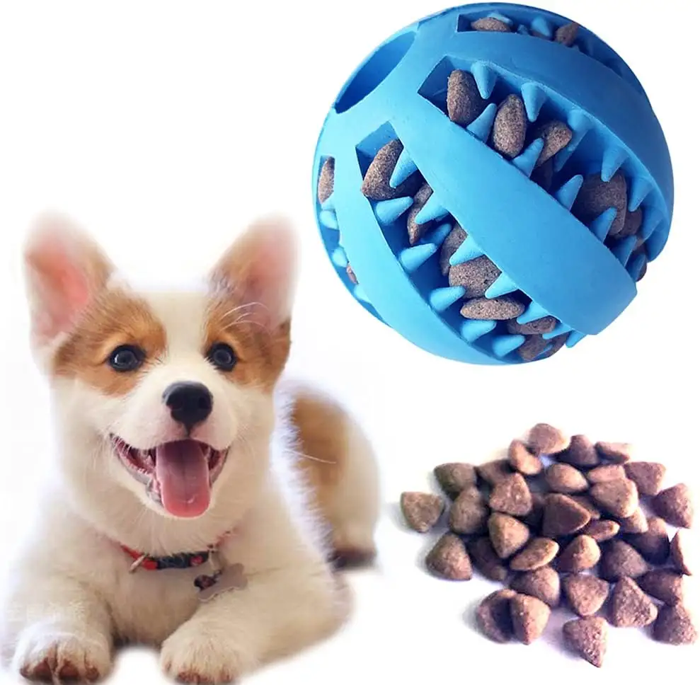 Balle de jouet de friandise pour chien, jouet de nettoyage des dents pour chien, jouets interactifs pour chien