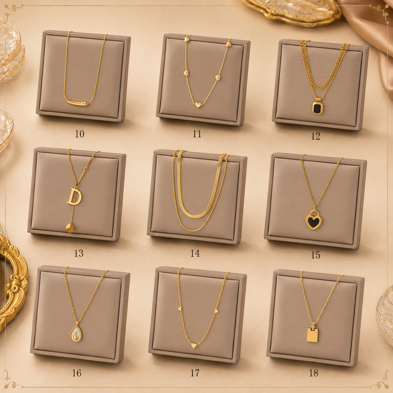 Necklaces 10 to 18