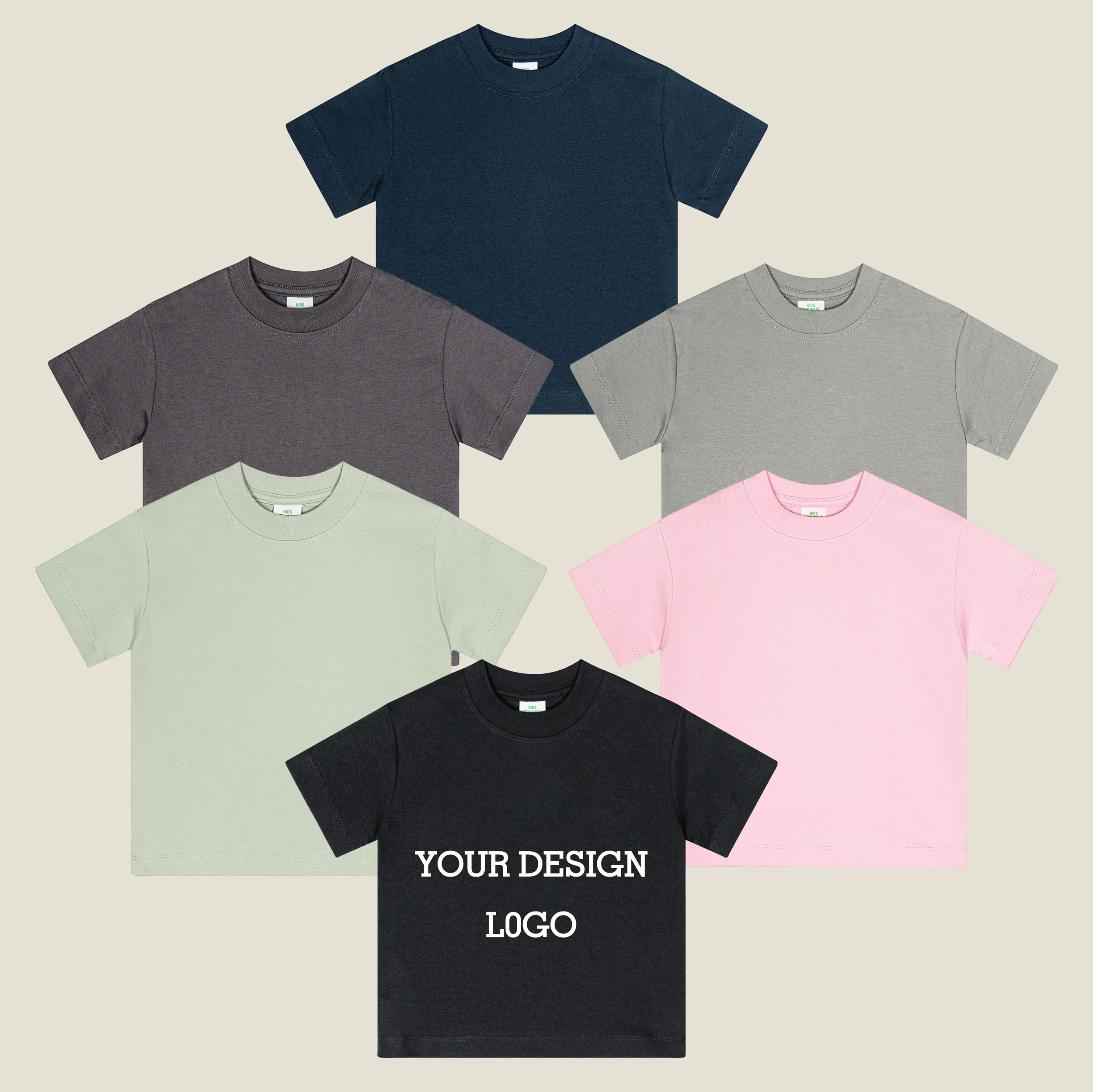 Sorona Cool T-shirt Technologie Tissu T-shirt pour enfants Marque de mode ample européenne et américaine Grand T-shirt pour enfants