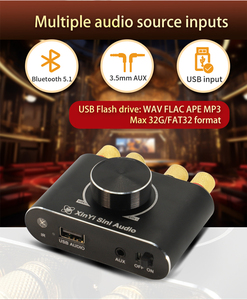 X50H蓝牙兼容功率放大器50Wx2 TPA3116D2芯片，带蓝牙兼容/带遥控器的USB输入 - Product Image 2