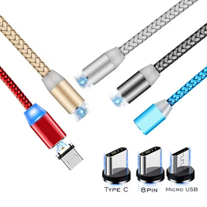 Yüksek kaliteli manyetik tip C 2A şarj Led 3 1 çoklu manyetik Usb şarj kablosu veri kablosu için - Product Image 4