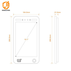 EISSolution 10.1 "macchina per il controllo degli accessi terminali e la presenza di tempo macchina biometrica per l'impronta digitale/scheda/riconoscimento facciale