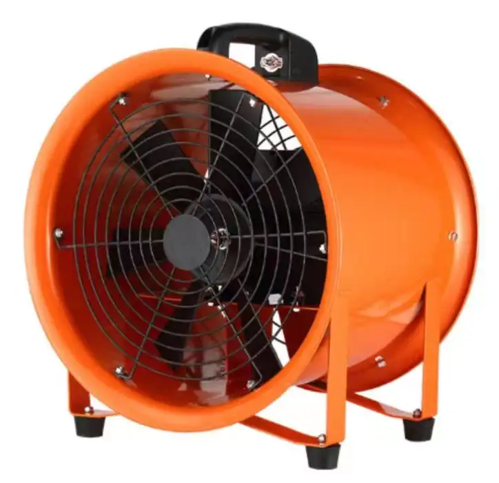 Draagbare Axiale Ventilator 220V / 320V Ventilatie Uitlaat Ventilator Geleide Ventilator Flexibele Buis Gietijzeren Behuizing