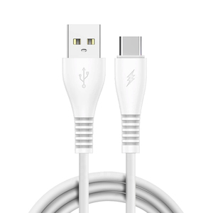 トレンド製品2025低価格1MホワイトPVC成形タイプC高速充電ラウンドコードデータケーブル在庫出荷可能 - Product Image 1