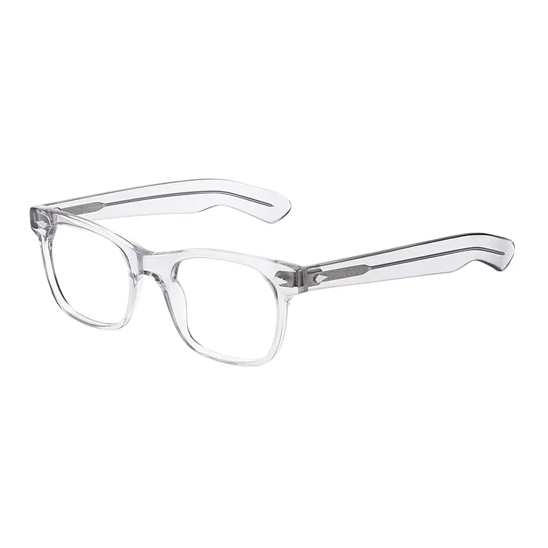 Kacamata Anti Sinar Biru Pria dan Wanita, Kacamata Komputer Bingkai Tebal Asetat Transparan Klasik, Kacamata Penghalang Cahaya Biru