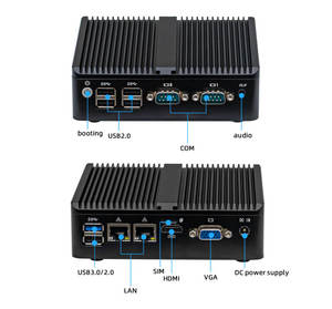 HVAEIPC Industrial Mini Computer Netzwerk unterstützung J1900 Quad Core business X86 Eingebetteter Computer Dual LAN RS232 Wifpc3g 4G SSD 15W - Product Image 4