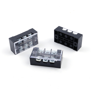 TB2503 25A 3P Pre Insulated Double Row <strong>Fixed</strong> Electrical Connectors Cable Screw Electric Barrier Strip <strong>Block</strong> TB <strong>Terminal</strong> <strong>Block</strong> - Product Image 4
