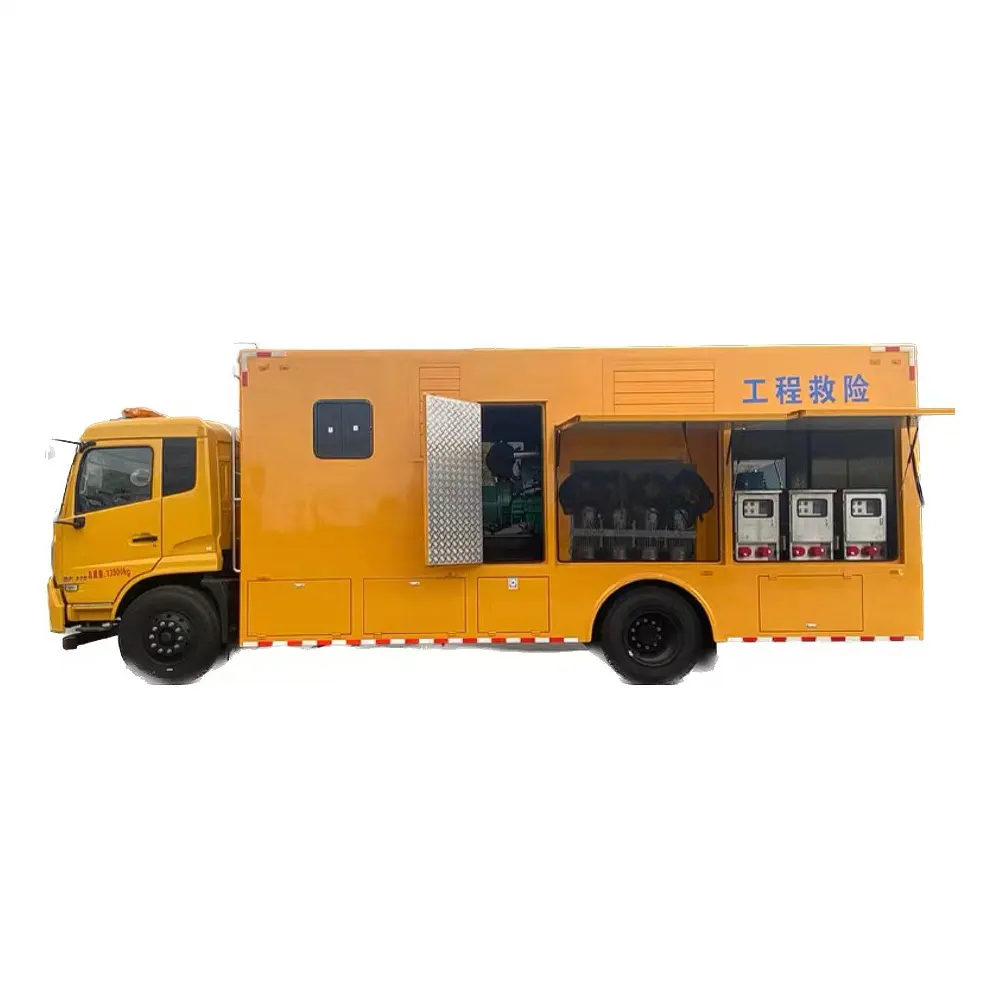 Camion de secours Dongfeng VL Véhicule de sauvetage 6000 litres Camion d'alimentation électrique de vidange 400kW
