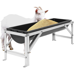 पशुओं को त्रिकोणीय संरचना के साथ खाई को साफ करने के लिए आसान है और बकरियों के लिए उच्च स्थिरता वाले बड़े पैमाने पर फीडरों - Product Image 3