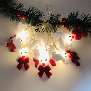 Guirnalda de luces LED de muñeco de nieve de Navidad, habitación colorida y decoración exterior, cuerdas LED de colores festivos para alegría navideña - Product Image 5