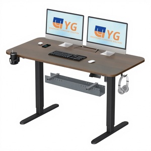 Bàn đứng có thể điều chỉnh chiều cao điện 55 "x 24" với khay quản lý cáp, chống va chạm, máy trạm cho văn phòng tại nhà - Product Image 2