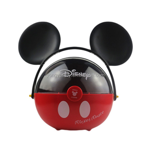 Custom 3D <strong>Plastic</strong> Cartoon 130 OZ Micky Mouse Popcorn <strong>Bucket</strong>, OEM Disny Design Snack Popcorn Chocolate Nuts Candy Box Container