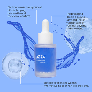 Thiết kế mới nhãn hiệu riêng mọc lại đồng màu xanh Peptide tóc huyết thanh ghk-cu Đồng Peptide tóc tăng trưởng huyết thanh - Product Image 3