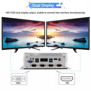 2Intel I211 Gigabit RJ45 LAN Core I5-4200U/I7-4500U Mini PC 8USB VGA + HD 6COM silenzio Computer Desktop industriale minuscolo PC - Product Image 5