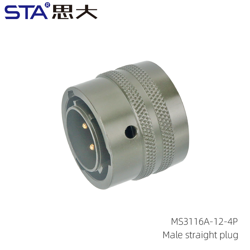 MS3116A-12-4P Conector macho recto