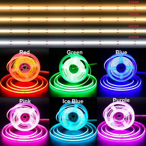 Yüksek yoğunluklu hiçbir <span class=keywords><strong>led</strong></span> nokta FOB <span class=keywords><strong>led</strong></span> şerit 24V 320 <span class=keywords><strong>led</strong></span>/m esnek COB <span class=keywords><strong>led</strong></span> şerit işık - Product Image 2