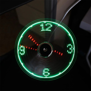 Gadget USB Mini luz LED Ventilador USB Pantalla de tiempo de escritorio Ajustable Flexible con reloj en tiempo real nuevo - Product Image 5