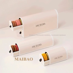 Çekmece Kraft kağıt kurabiye kutusu Macaron tatlı ambalaj şeker aperatifler çevre dostu ambalaj kutuları kek için - Product Image 1
