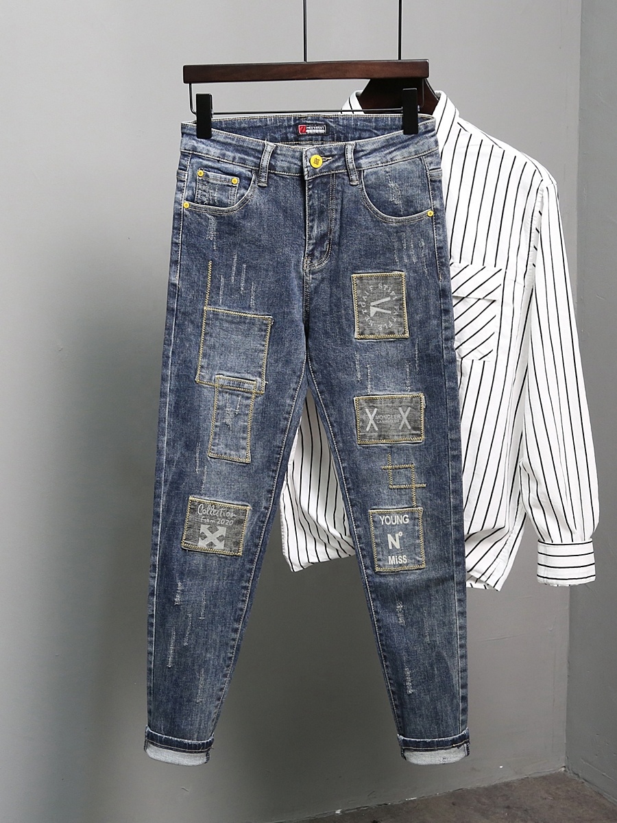 Supply Latest design men's stretch jeans good quality men's denim trousers
