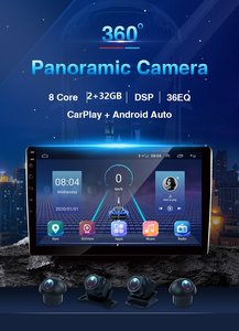7 "/9"/12 "Android 14 autoradio per dispositivo universale ip schermo CarPlay Auto lettore multimediale BT 4G LTE DSP AM visualizzazione 360 - Product Image 2