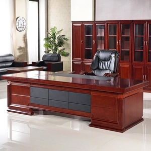 In legno massello supervisore sedia da tavolo combinazione semplici mobili da ufficio-MDF materiale scrivania del presidente - Product Image 1