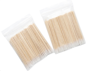 100 pcs/עץ ריסים מיקרו סיבי המוליך מברשת מיקרו כותנה ספוגית עבור איפור קבוע