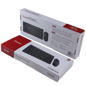 Juego de ratón y teclado portátil F8126 ligero y portátil, nuevo teclado pequeño con cable USB para ordenador portátil, oficina, uso doméstico