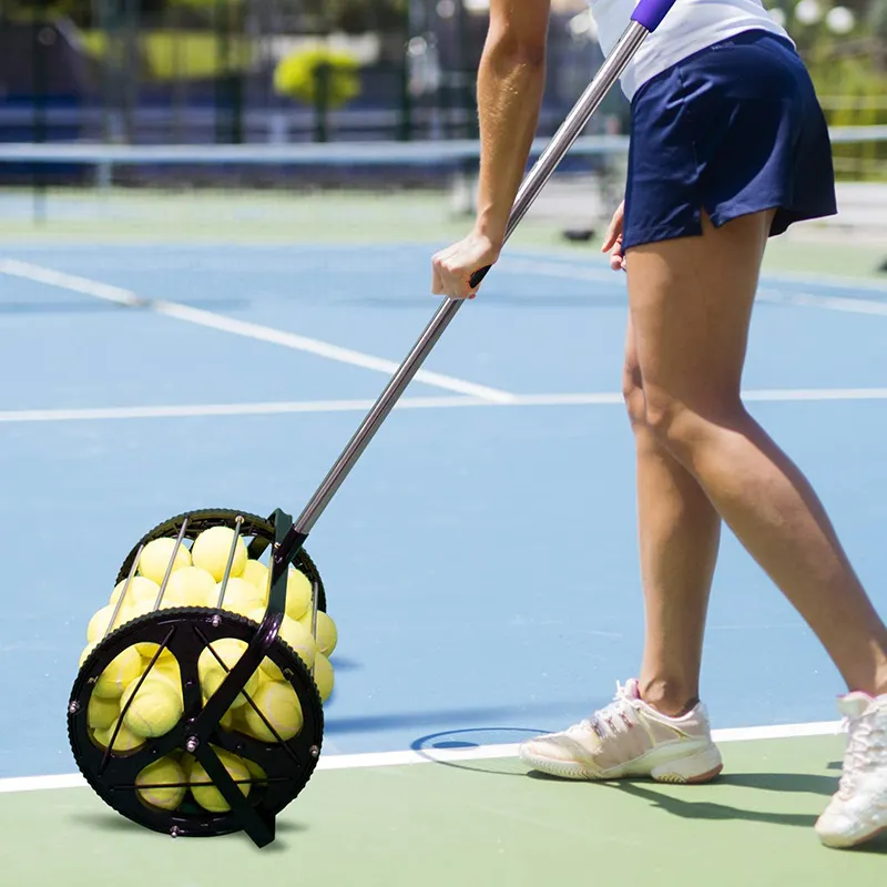 Wholesale Tennis Ball Pick Up Tennis Ball Picker Retractable 360 grad Roller Ball Picker Net Collector Training Equipment
