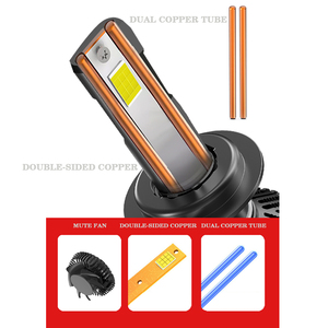 H7หลอดไฟ <span class=keywords><strong>LED</strong></span> 250W 6000K 45000Lumens สดใสมาก7545 CSP ชุดแปลงชิปเซ็ตเปลี่ยนไฟตัดหมอกอุปกรณ์เสริมไฟรถยนต์