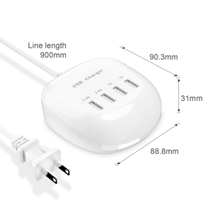Hub de carga USB portátil de 4 puertos Estación de carga de escritorio con detección automática Potencia de salida de 40W para múltiples dispositivos para uso en computadoras portátiles - Product Image 3