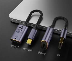 USB Type C Female <strong>Input</strong> <strong>to</strong> Mini Displayport 1.4 Male <strong>Output</strong> HDTV Cable 8K@60hz 4K@120hz for Tablet Phone Laptop - Product Image 3